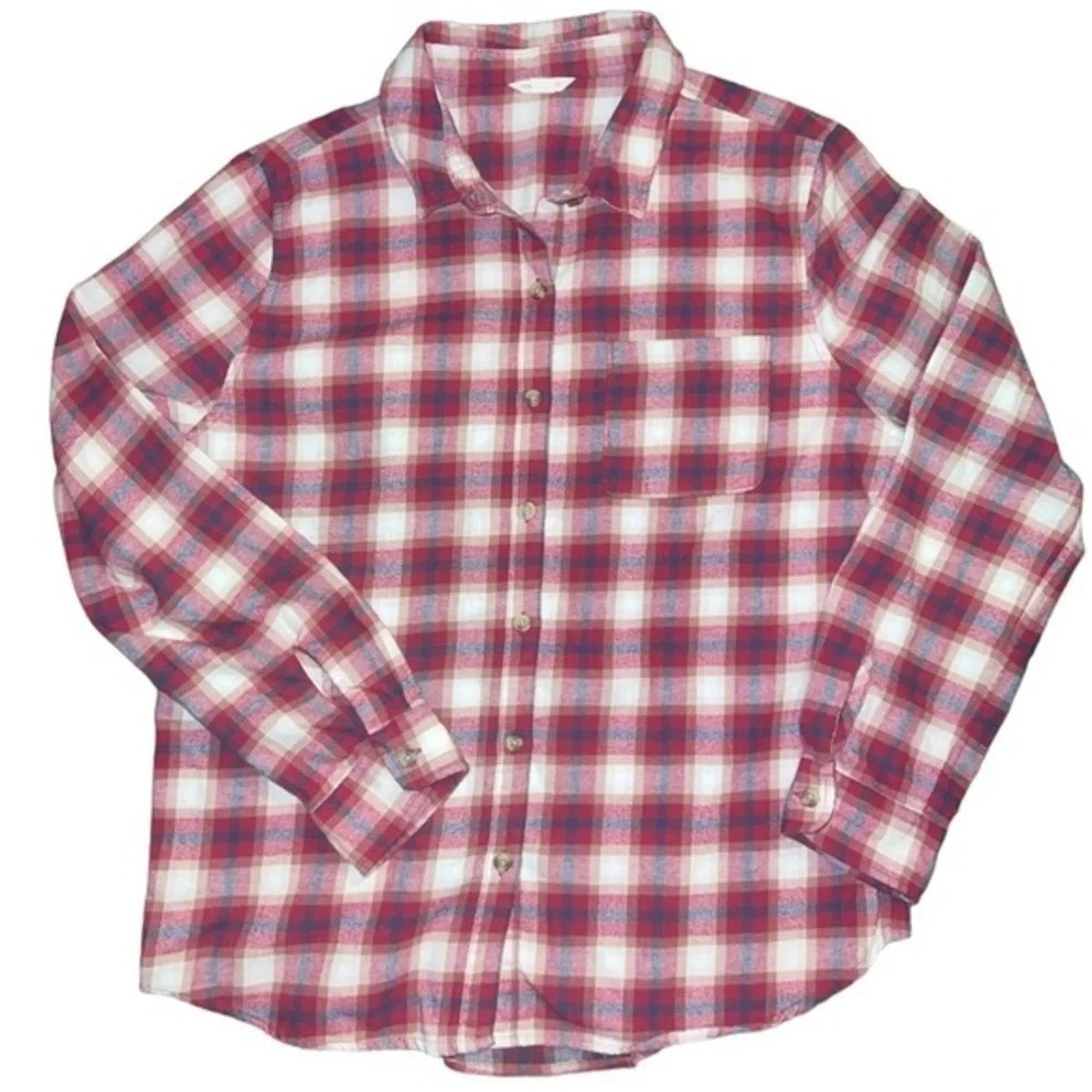 Aeropostale Plaid Long Sleeve Shirt Womens Fall Staple - Picture 1 of 5
